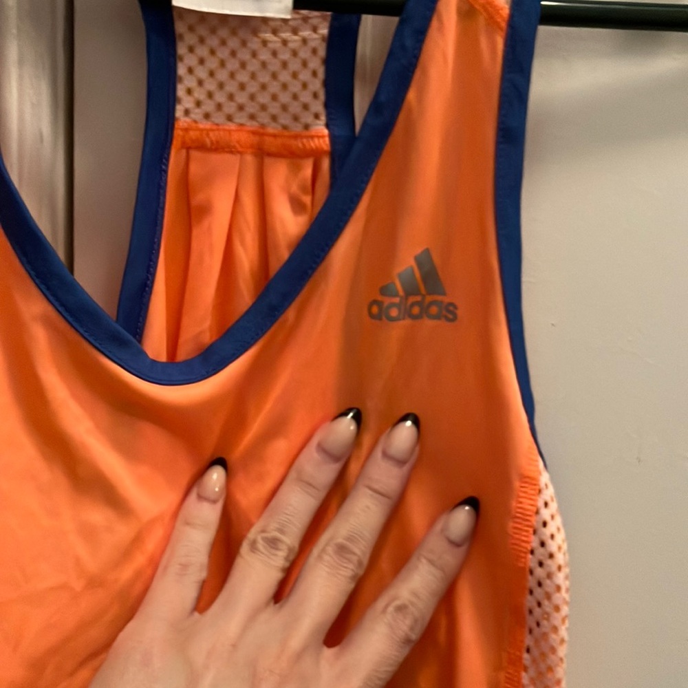 Like new Adidas Orange Sleeveless Relaxed Tank Top - Picture 4 of 12
